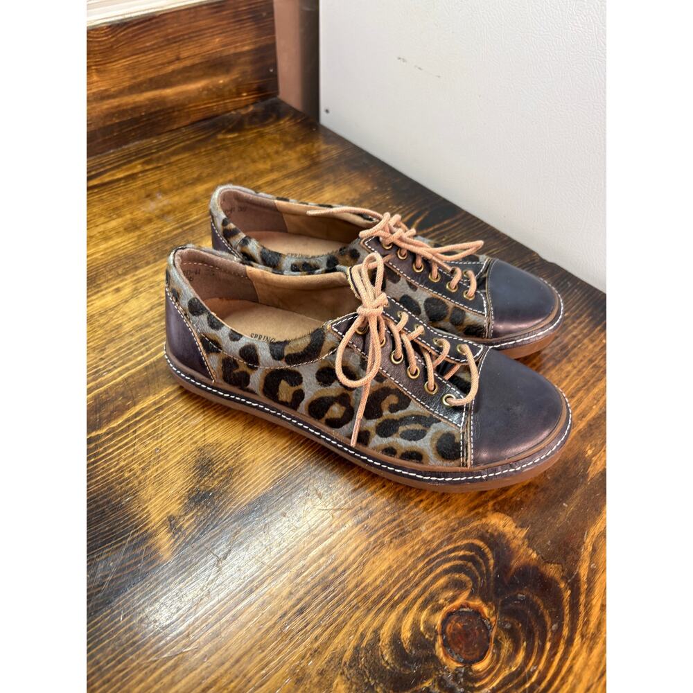 Spring Step‎ La'Artiste Calf Hair Animal Print Sneakers Size 5 (Size 5)